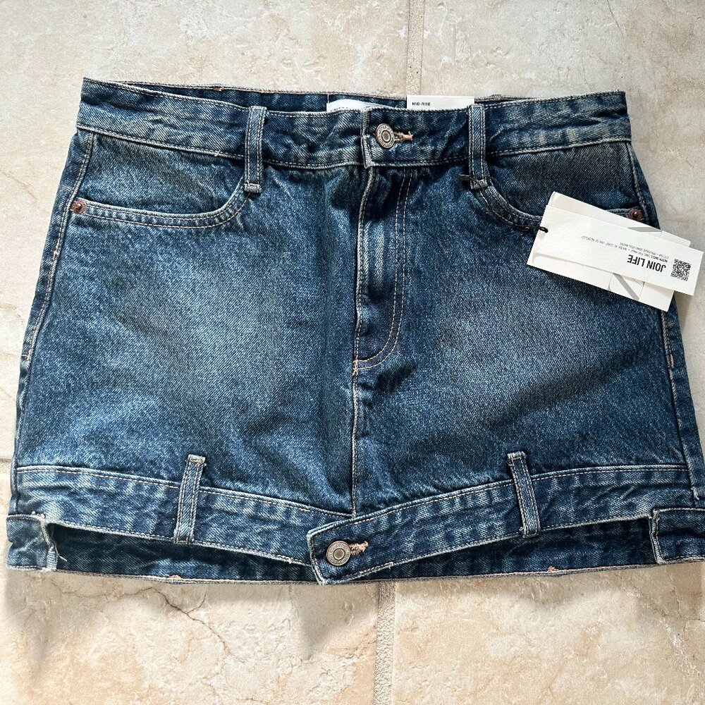 Zara, Denim, Mid-rise, short skirt